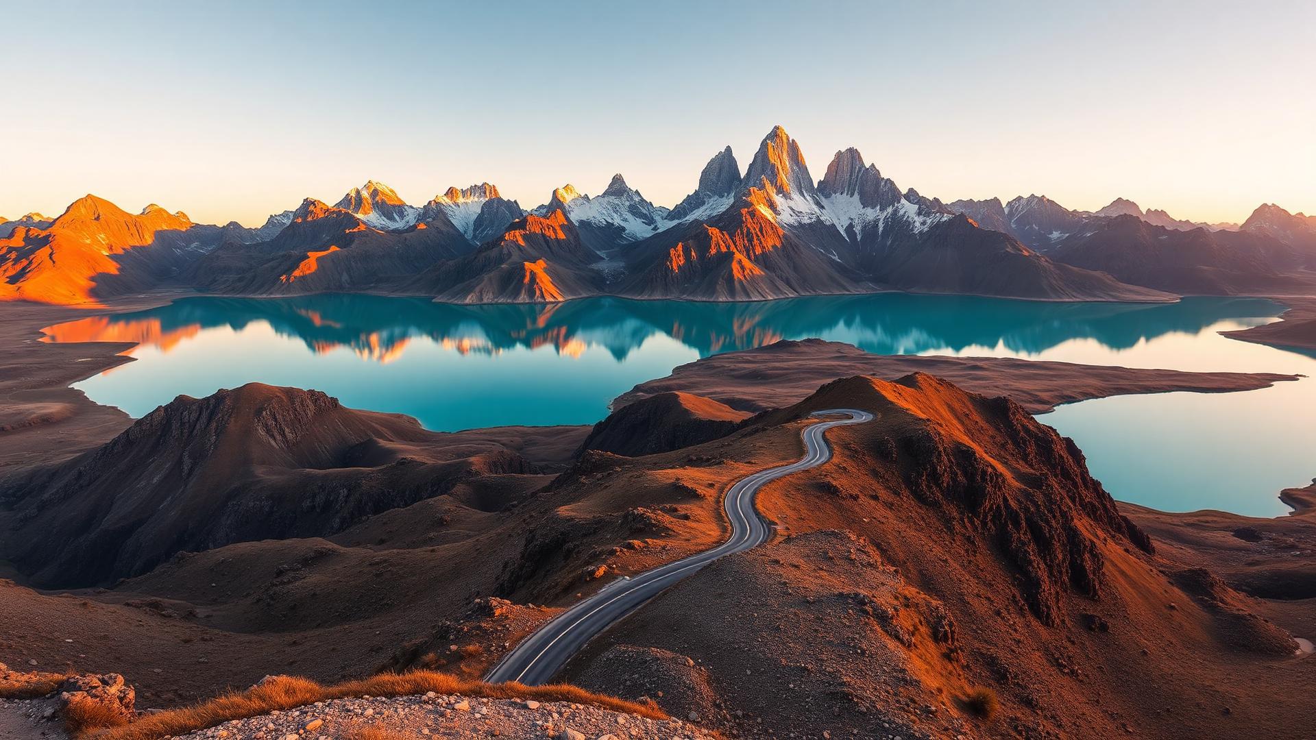 Cordillera de los Andes al amanecer